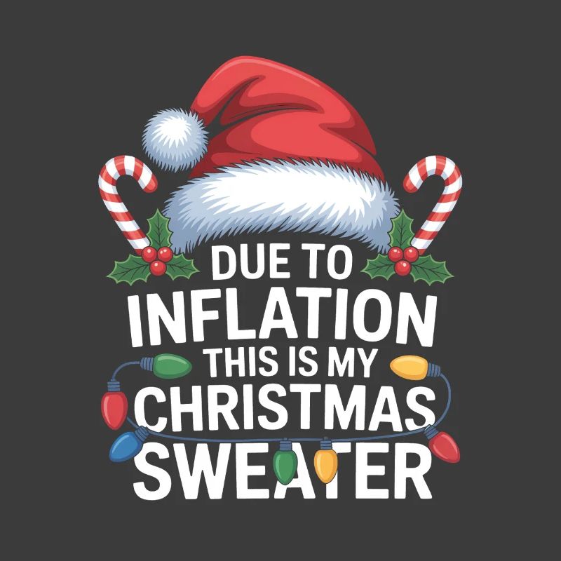 Humour de pull de Noël sur l’inflation