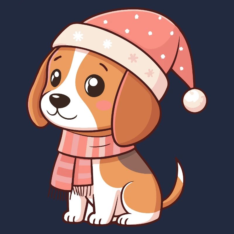 Christmas beagle dog