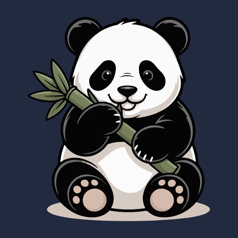 Panda mit Bambusstock