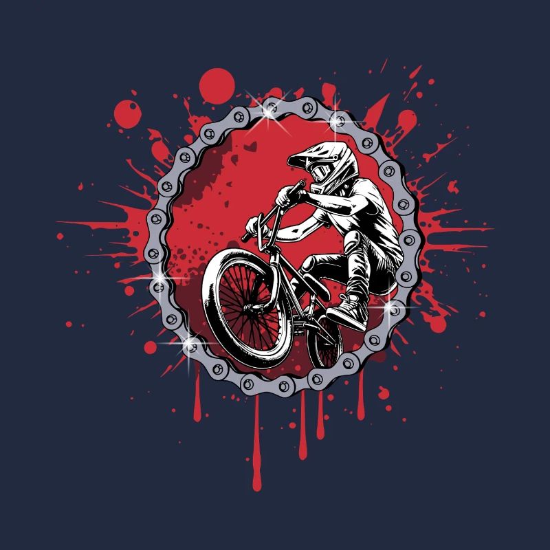 BMX Sprung durch eine Kette