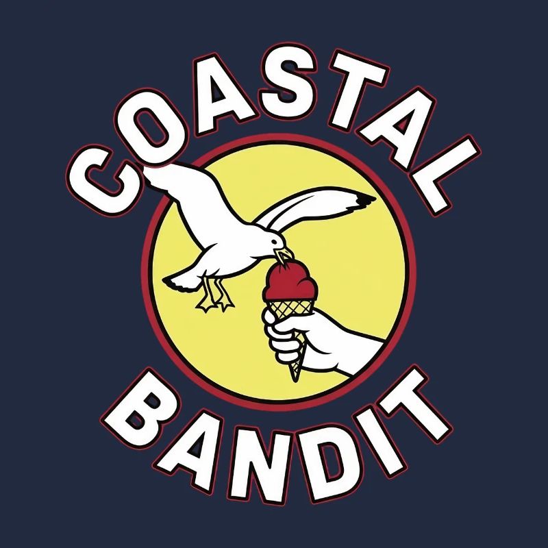Küstenbandit Möwe Stiehlt Eis