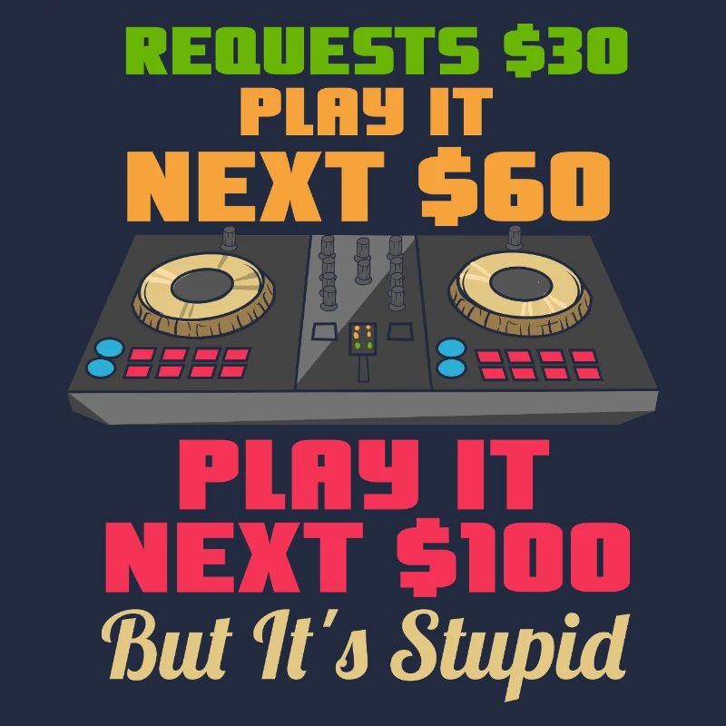 Funny DJ Request Fee Musical Turntable Design