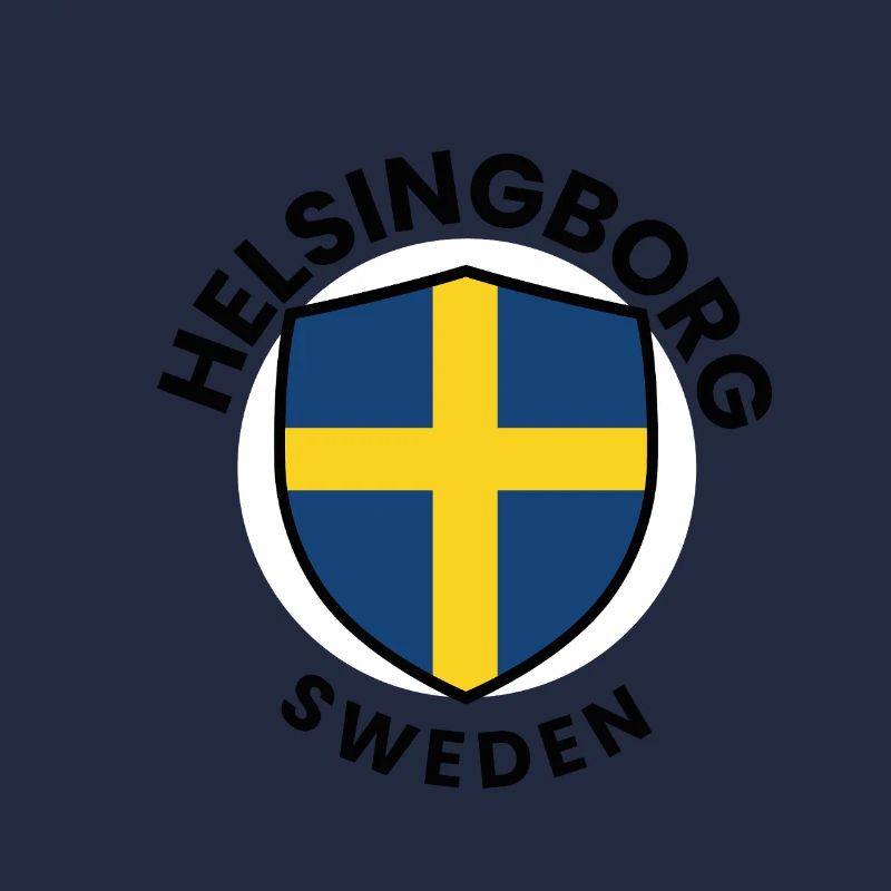 Schild mit schwedischer Flagge
