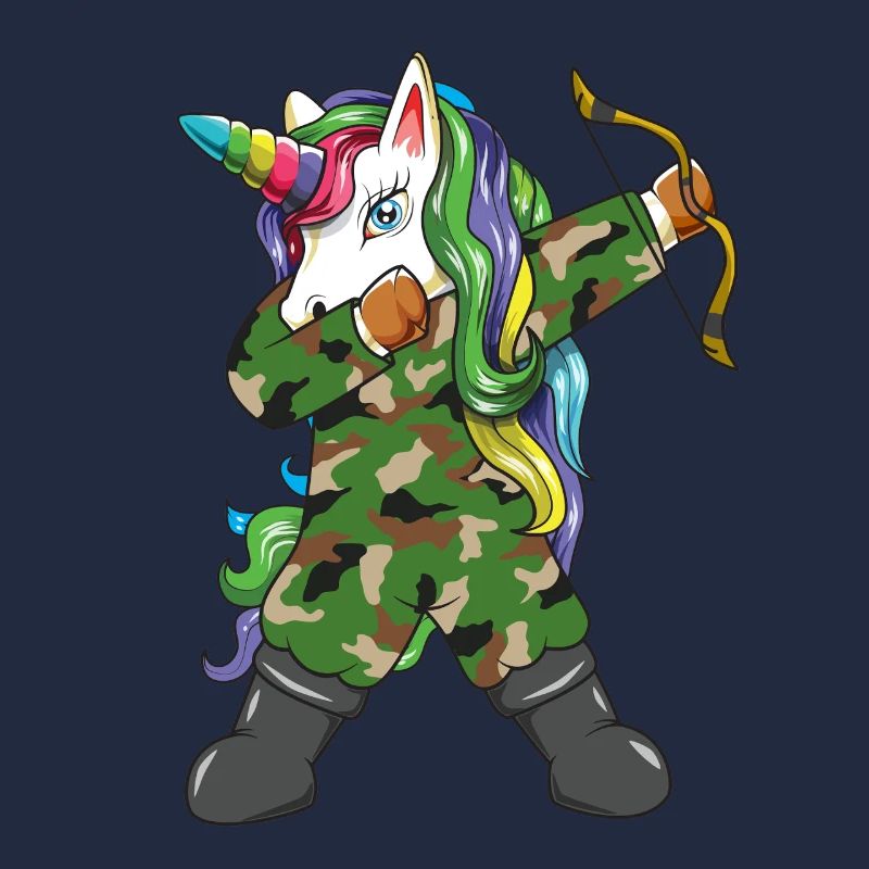 Dabbing Unicorn Hunter Camo Archer Bow Hunter