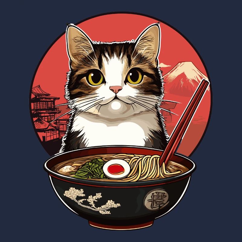 Katzen mit Ramen