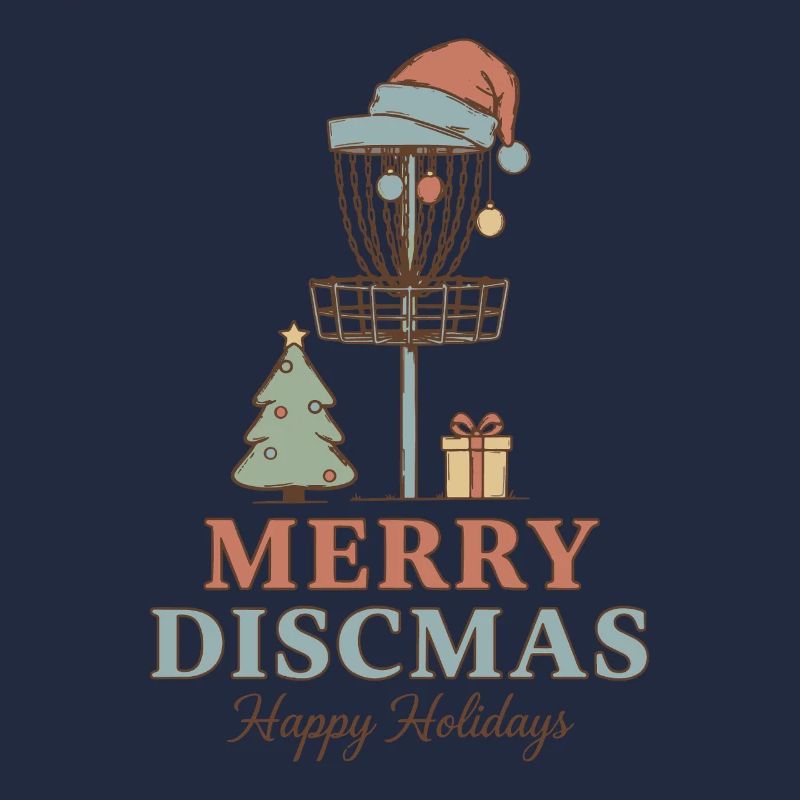 Panier de disc golf Joyeux Discmas Joyeuses Fêtes