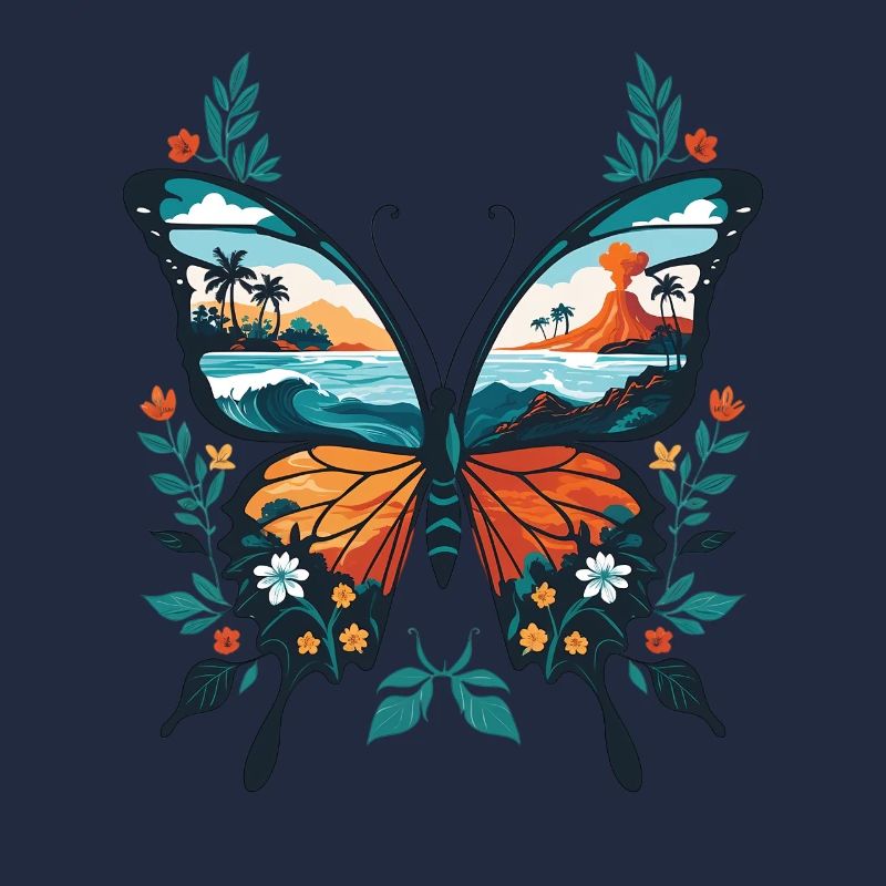 Tropischer Vulkan-Schmetterling