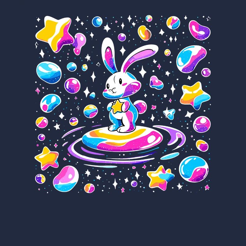 Cosmischer Hase auf Sternenwelle