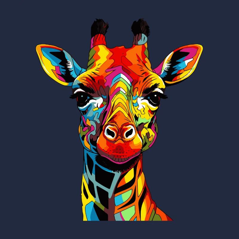 Portrait de girafe Pop Art