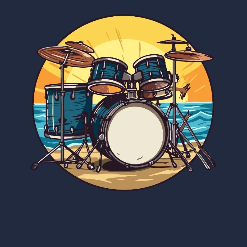 Drumset on the Beach Drum Drummer