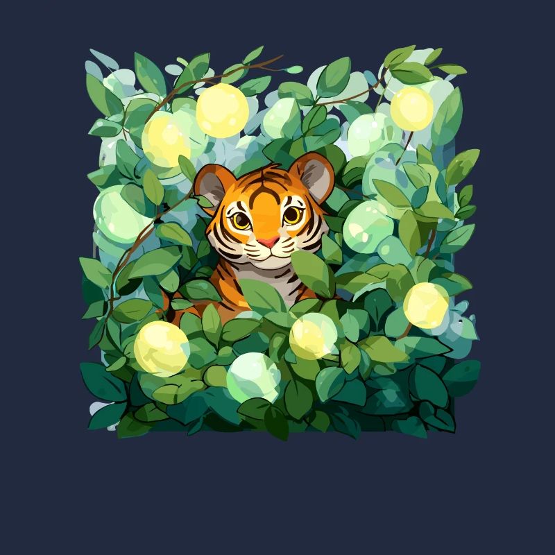 Tiger im Zitronenlaub