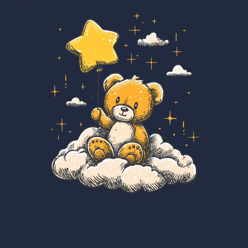 Cuddly teddy with star balloon