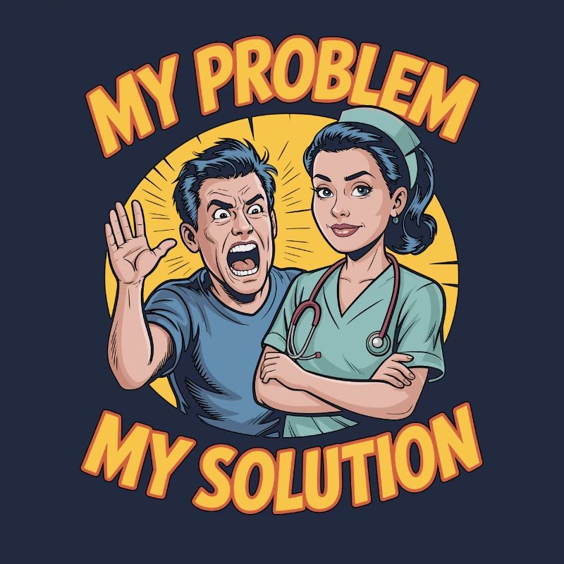 ICU Nurse My Problem My Solution Pictogram Mom Dad