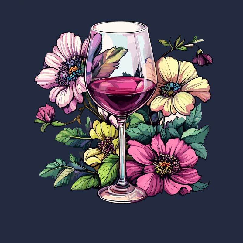 Blütenwein im Glas