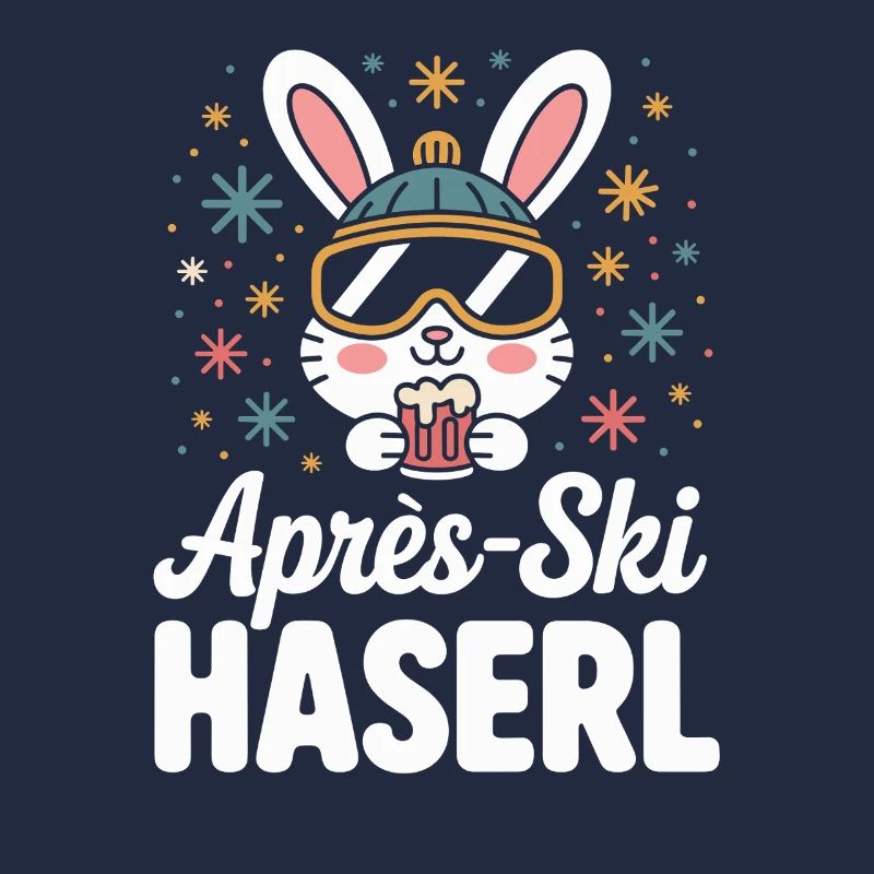 Après-ski bunny hut fun Skier ski bunny