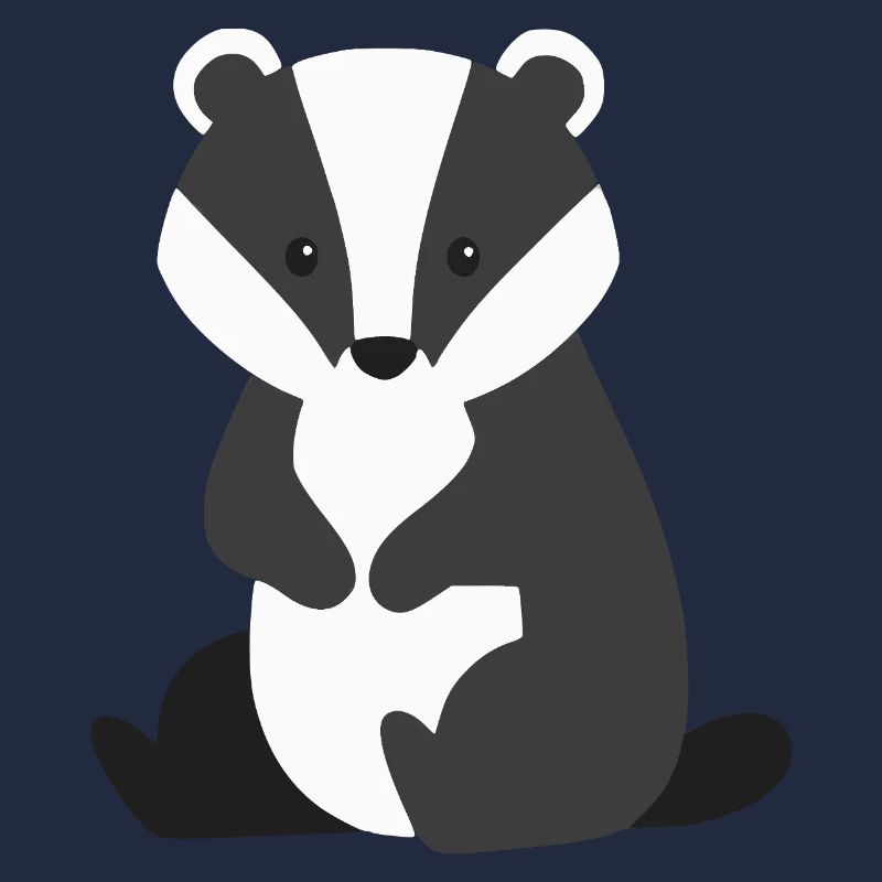 Süßer sitzender dachs minimalistischen Stil