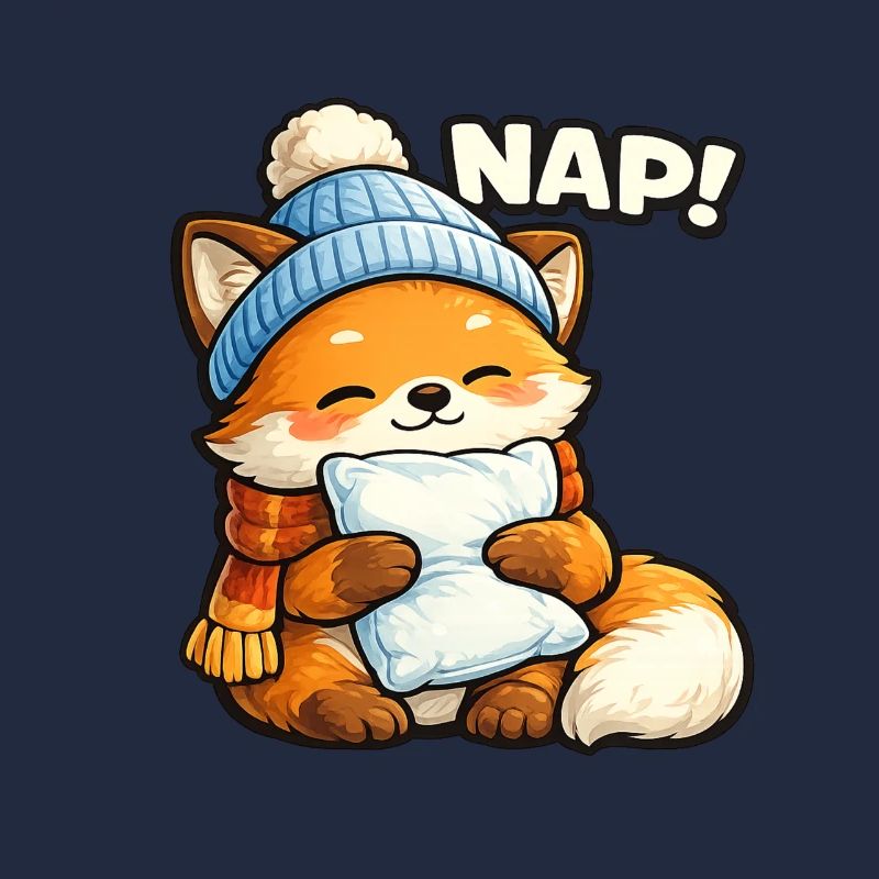 Winter cuddle fox with hat
