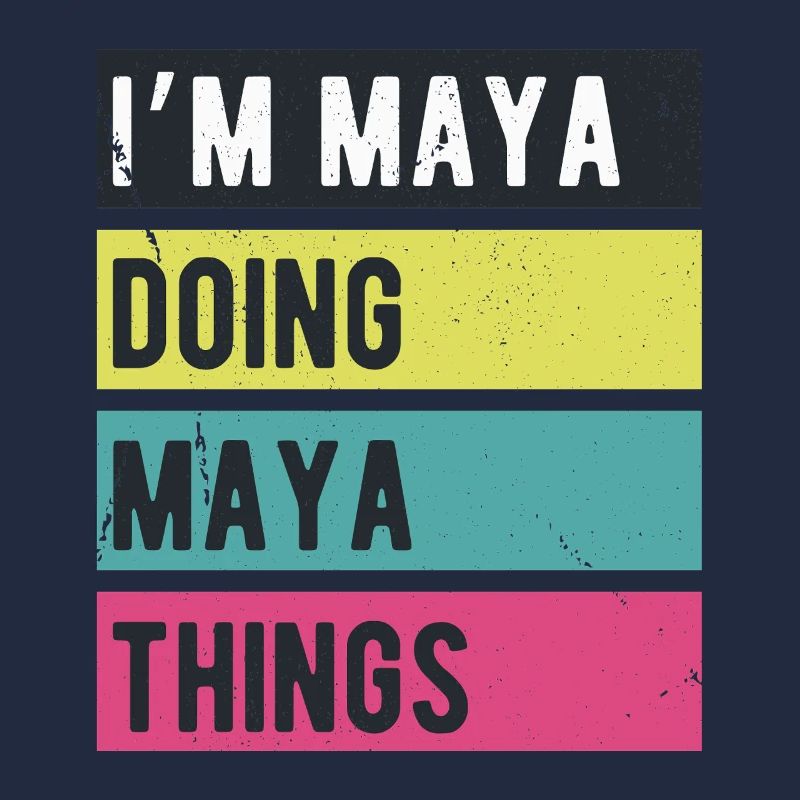 Ich bin Maya und mache Maya-Dinge Retro-Farben