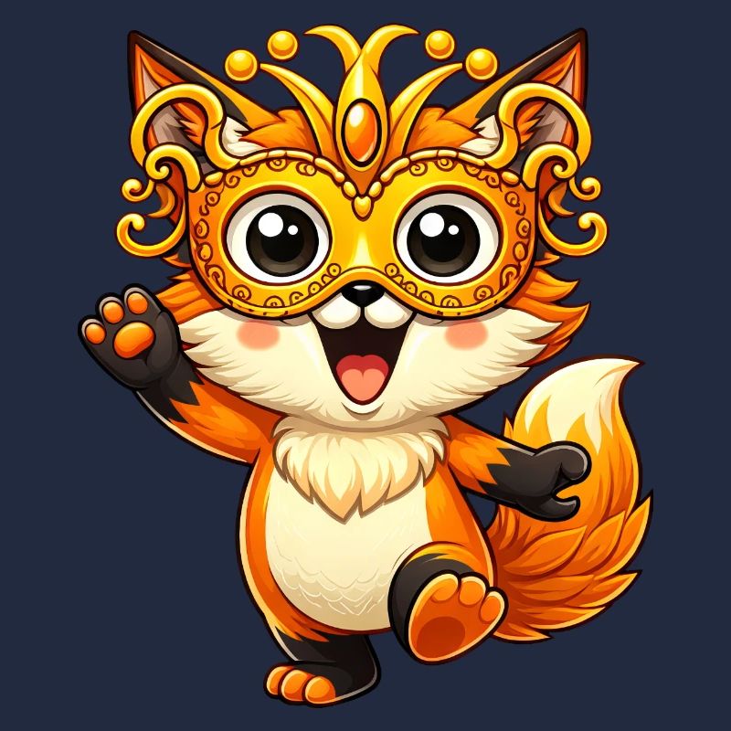 Carnival Fox Disguise Carnival Dancing Joy