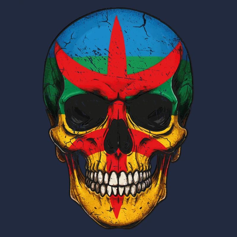 Bunte Berberflaggen-Schädel – Berber-Schädel