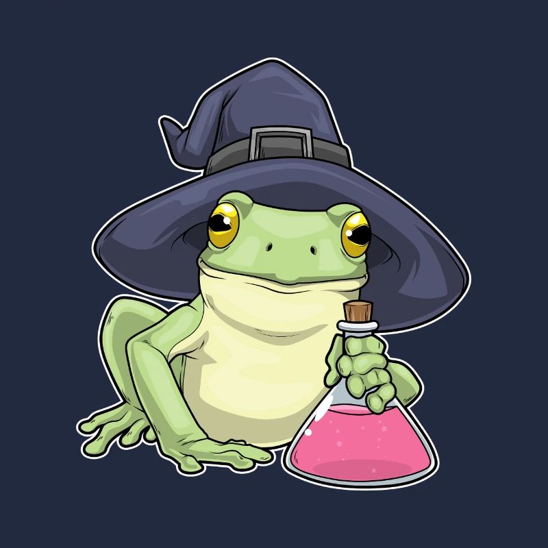 Frosch Halloween Hexe