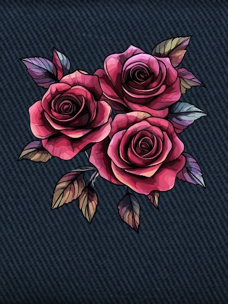 Rosen im Neon-Noir Stil