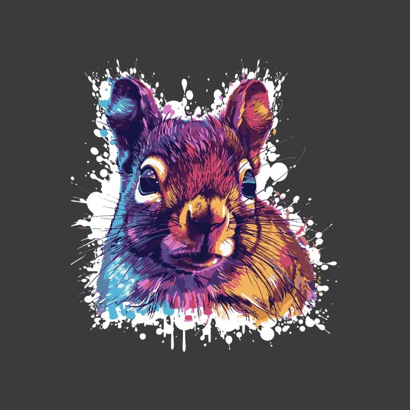 Farbkontrast Eichhörnchen PopArt