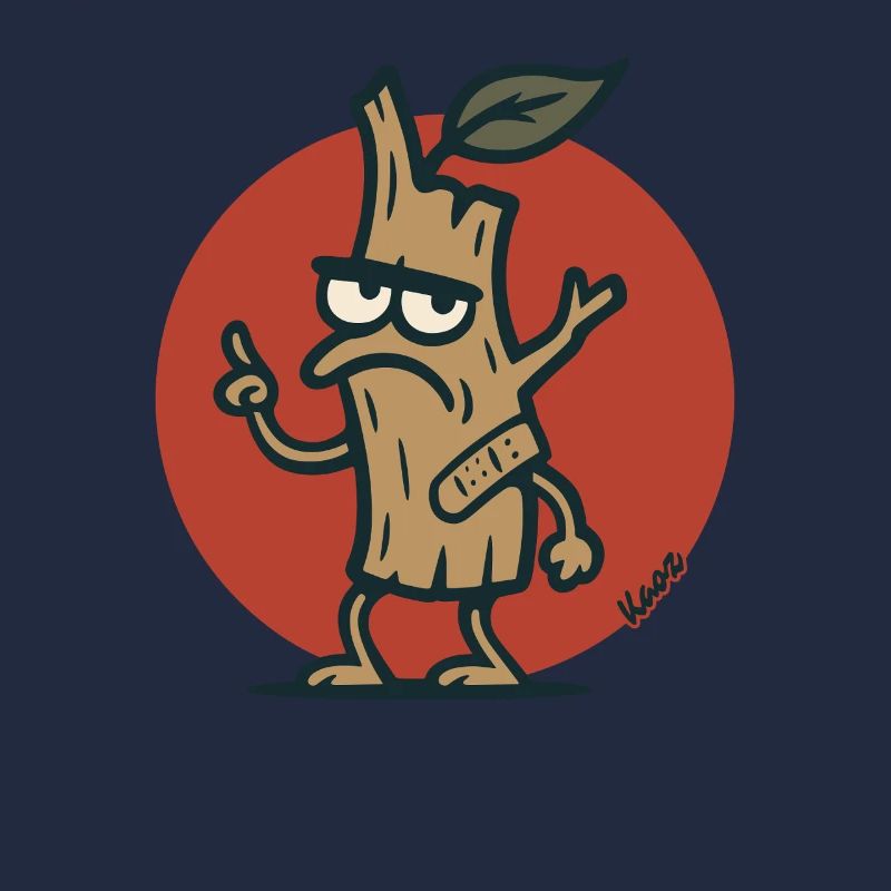 Grimmiger Baum Ast Baumstumpf mit Gesicht