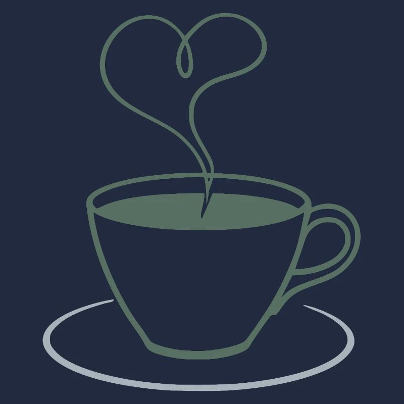 Herzdampf Kaffee Illustration