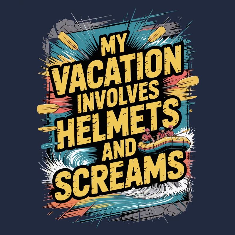 My holiday includes helmets and screams adventure