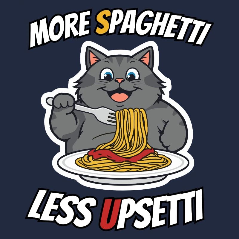 Fat Cat Eats Spaghetti More Spaghetti Less Ups