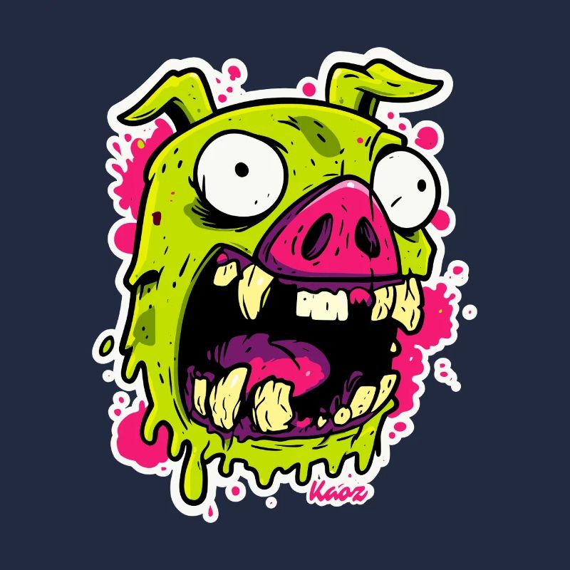 Visage de cochon zombie