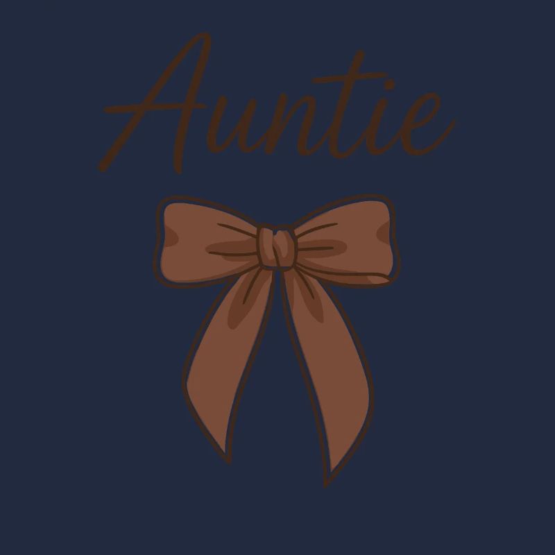 Auntie Bow - Brown Script Bow