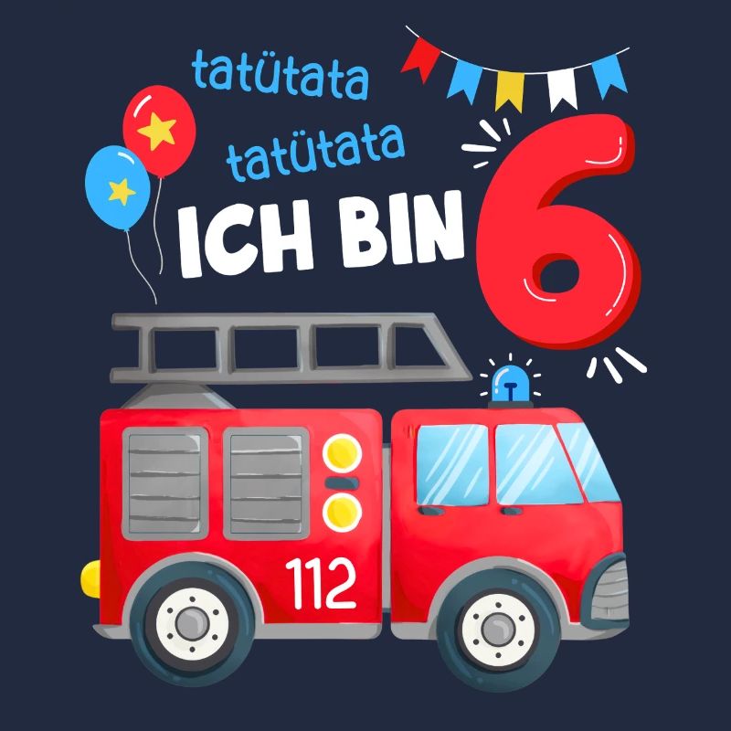 I'm 6 Firefighter Birthday 6 Boy
