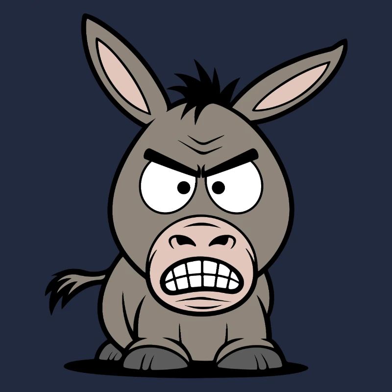 Wütender Esel Cartoon
