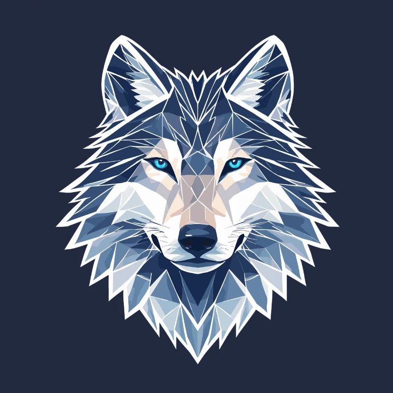 Geometrischer Wolf - Moderner Geometrischer Wolf 