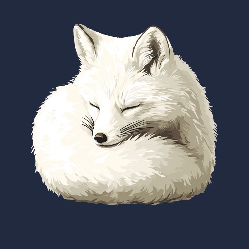 Sleeping Winter Fox