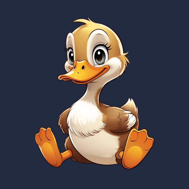 Niedliche Enten-Comicfigur