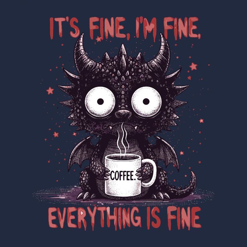 Its Fine Im Fine Coffee Dragon