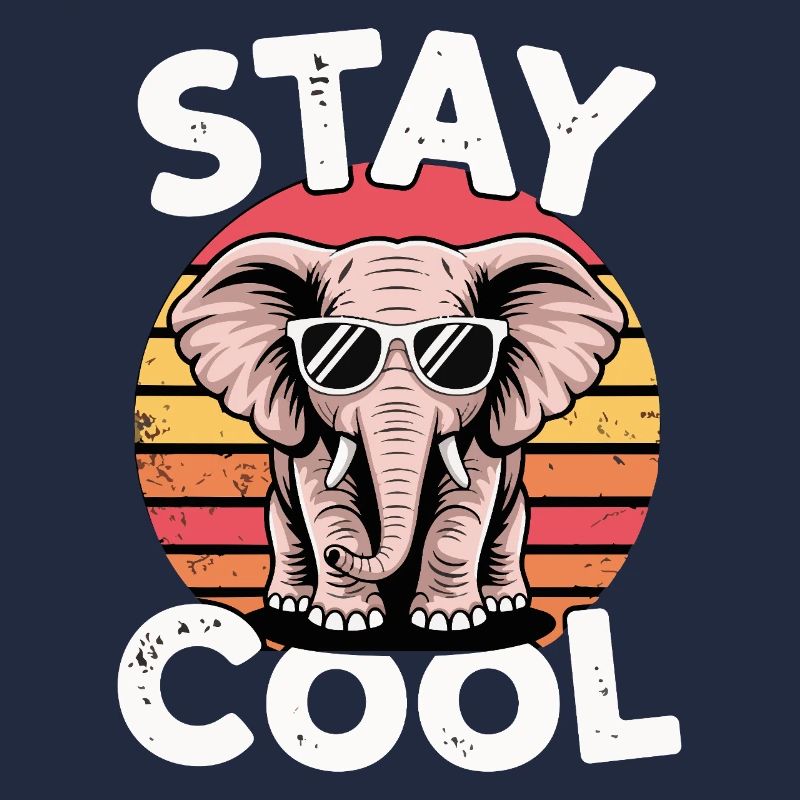 Stay Cool Elefant - Kinder Retro