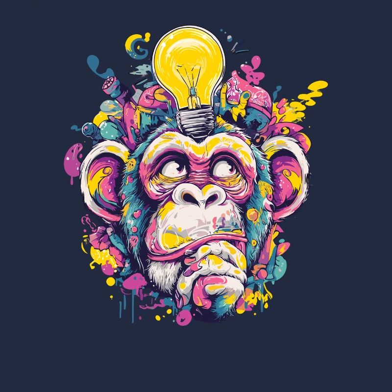 Glowing Monkey Graffiti