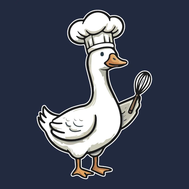 Kitchen Duck Chef Caricature