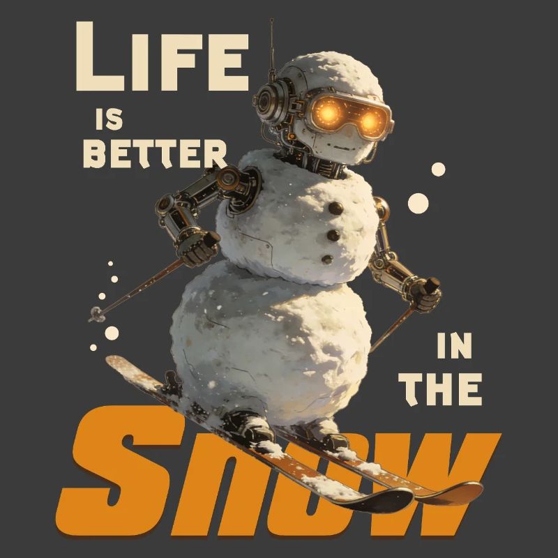  Schneemann Skiabenteuer