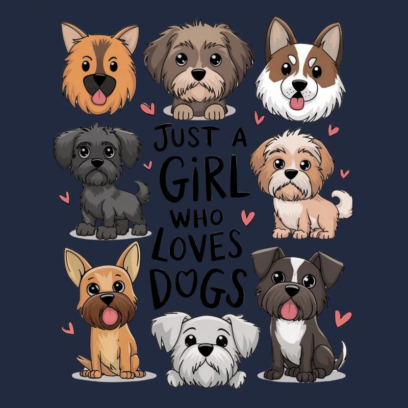Nur ein Mädchen liebt Hunde
