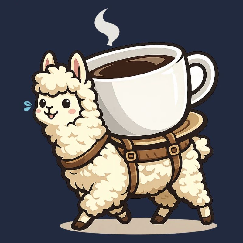 Kaffee Llama Trage-Design