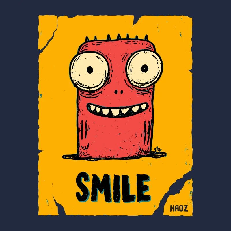 Lustiger Monster mit Smile