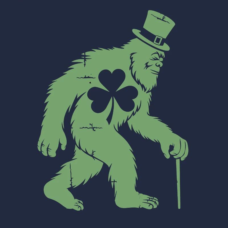 Sasquatch mit Kleeblatt