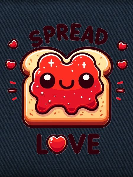 Spread Love Toast Herzchen