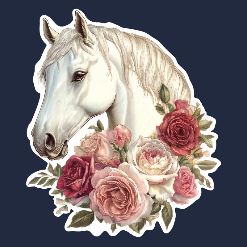 Pferd mit Blumen