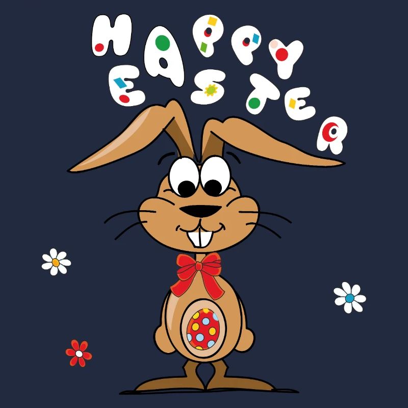 Easter bunny with colorful egg